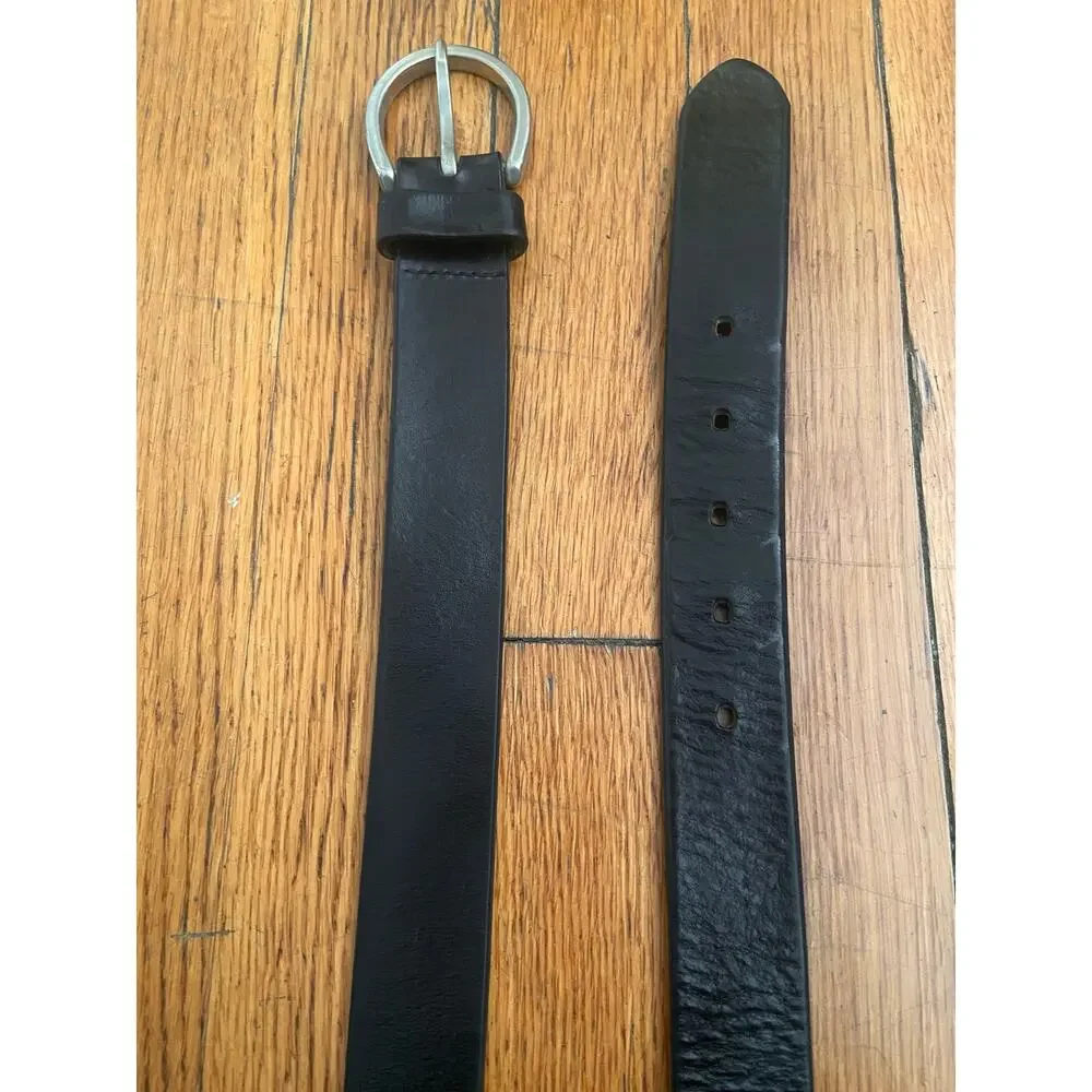 OLD NAVY Distressed Black Leather Belt Womens sz 32 (Runs small)